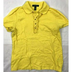 Yellow Womens Medium Polo Ralph Lauren Green Label Shirt Top